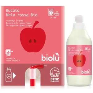 BIOLÙ <br> DETERSIVO PER BUCATO <br> MELA ROSSA BIO <br> COD: DB23 <br> 6,25 € /kg