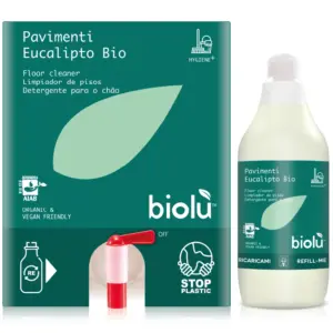 BIOLÙ <br> DETERSIVO PAVIMENTI <br> EUCALIPTO BIO <br> COD: DS8 <br> 5,25 € / kg