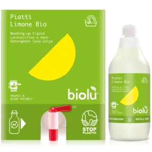BIOLÙ <br> DETERSIVO PIATTI A MANO <br> LIMONE BIO <br> COD: S7 <br> 5,65 € / kg