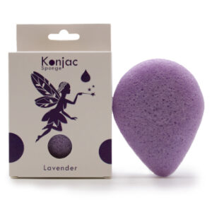 SPUGNA KONJAC A GOCCIA <br> CALMANTE <br> LAVANDA <br> COD: BAGAW4  € 3.60
