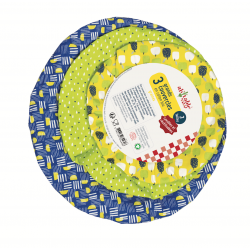 COPERCHI IN COTONE BIOLOGICO <br> LARGE COLORATO - SET DA 3 <br> COD: CAN2 <br> 11.15 €