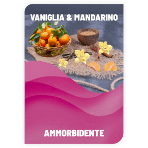 MEGLIO SFUSO <br> AMMORBIDENTE PER BUCATO <br> VANIGLIA & MANDARINO <br> COD: ABMS15 <br> 1,40 € /KG